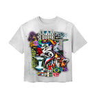 'Antoworld Collage' S/S Vintage Cut Shirt - WHITE