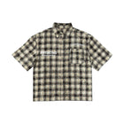 ANTO 'PRICELESS' PLAID S/S BUTTON SHIRT - BROWN