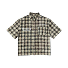 ANTO 'PRICELESS' PLAID S/S BUTTON SHIRT - BROWN