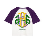 MG RAGLAN S/S TEE PURPLE 'THROW ME SUM B*TCH'