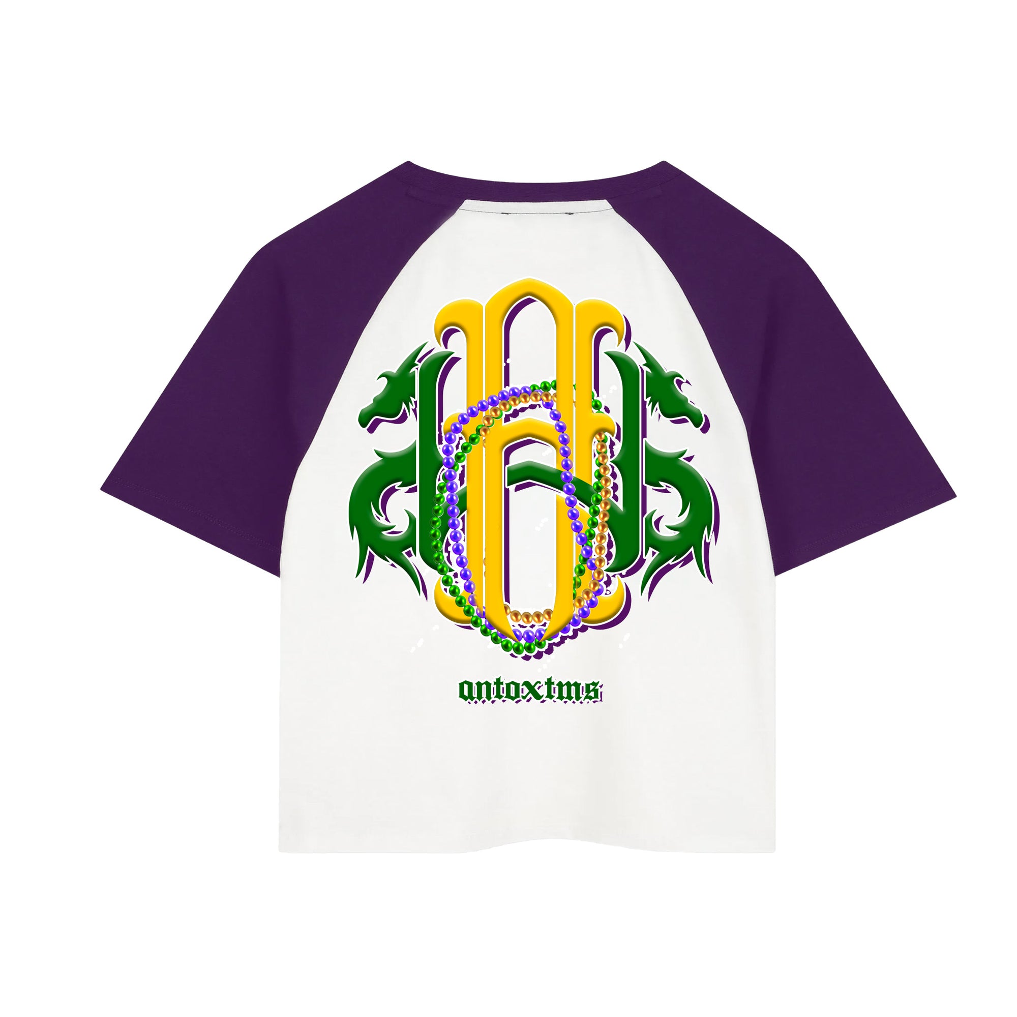 MG RAGLAN S/S TEE PURPLE 'THROW ME SUM B*TCH'