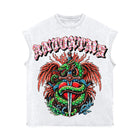 Rhinestone 'Anto 1975' Sleeveless Shirt - WHITE