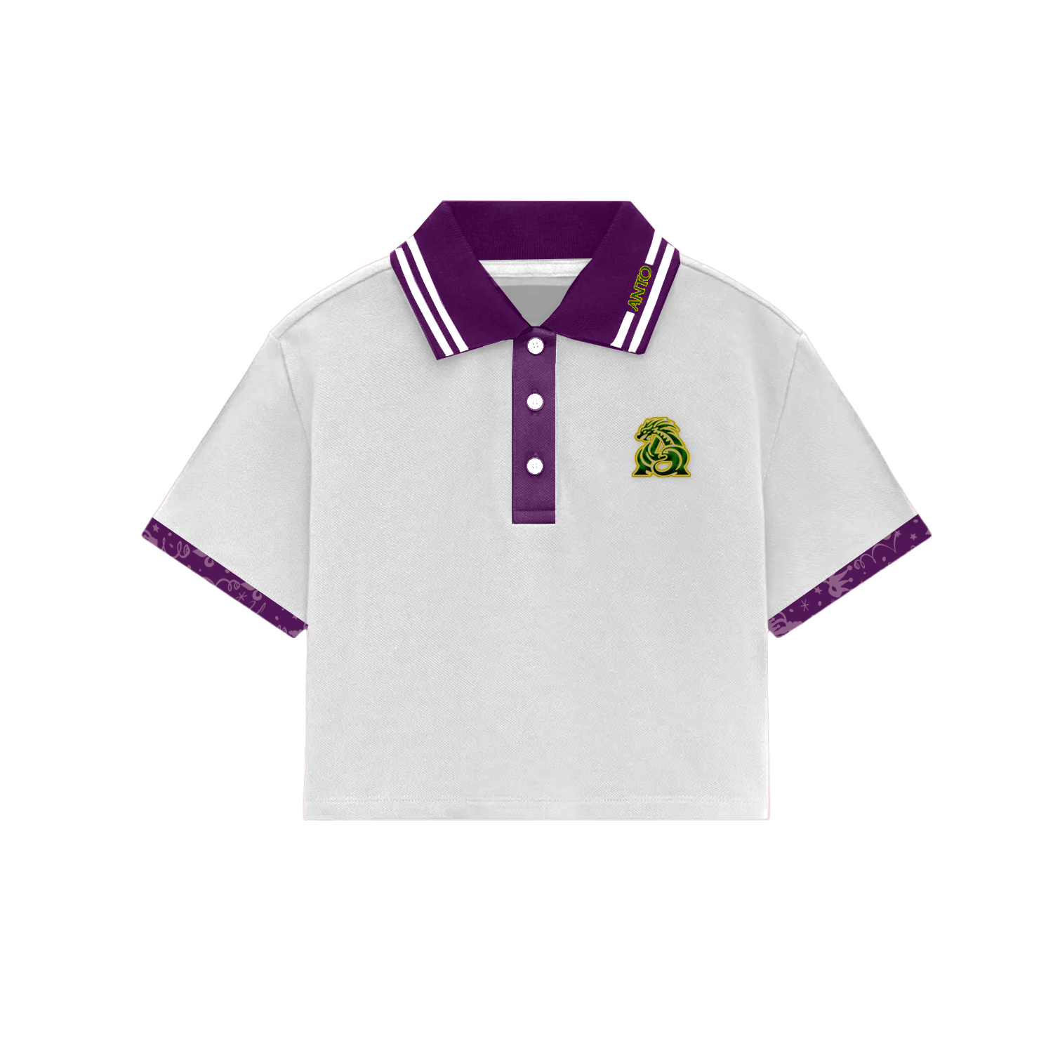 MG TENNIS CROPPED POLO (W) WHITE