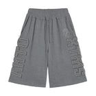 ANTOXTMS ash grey rhinestone shorts