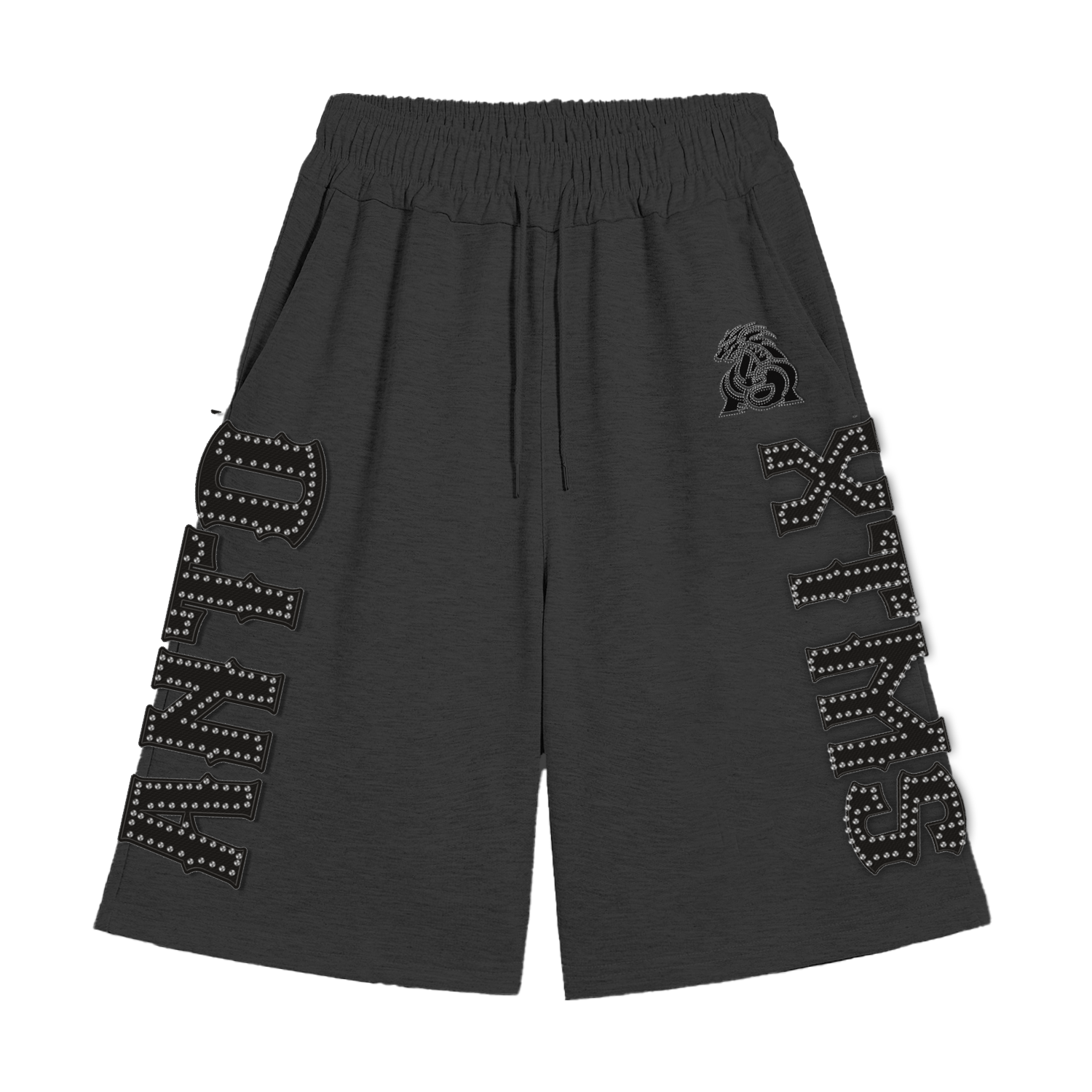 ANTOXTMS black rhinestone shorts